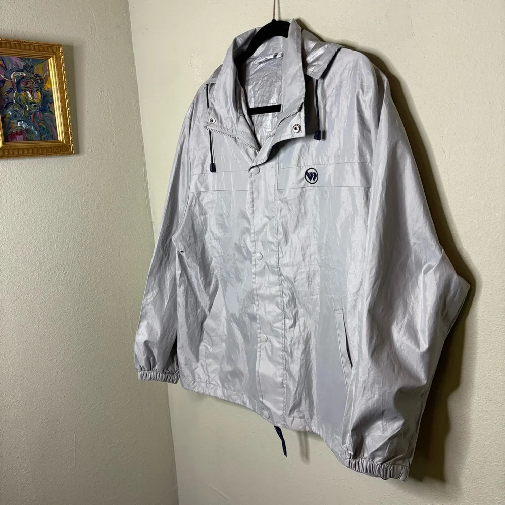 Vintage Wimbledon Light Silver Windbreaker Jacket Small